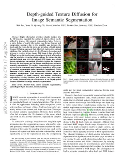 Depth-guided Texture Diffusion for Image Semantic Segmentation