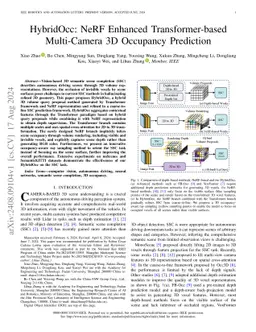 HybridOcc: NeRF Enhanced Transformer-based Multi-Camera 3D Occupancy
  Prediction