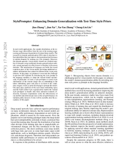 StylePrompter: Enhancing Domain Generalization with Test-Time Style
  Priors