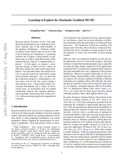 Learning to Explore for Stochastic Gradient MCMC