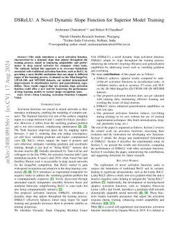 DSReLU: A Novel Dynamic Slope Function for Superior Model Training