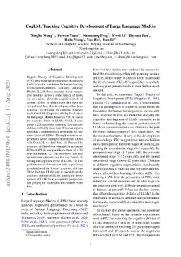 CogLM: Tracking Cognitive Development of Large Language Models