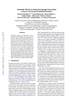 Automatic Metrics in Natural Language Generation: A Survey of Current
  Evaluation Practices