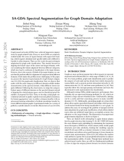 SA-GDA: Spectral Augmentation for Graph Domain Adaptation