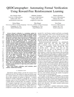 QEDCartographer: Automating Formal Verification Using Reward-Free
  Reinforcement Learning