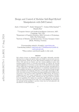 Design and Control of Modular Soft-Rigid Hybrid Manipulators with
  Self-Contact