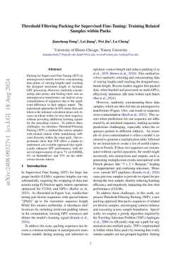 Threshold Filtering Packing for Supervised Fine-Tuning: Training Related Samples within Packs