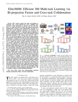 Elite360M: Efficient 360 Multi-task Learning via Bi-projection Fusion
  and Cross-task Collaboration