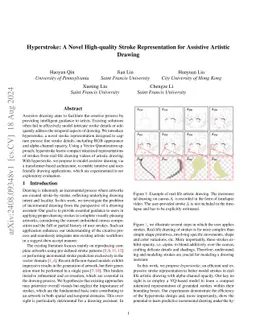 Hyperstroke: A Novel High-quality Stroke Representation for Assistive
  Artistic Drawing
