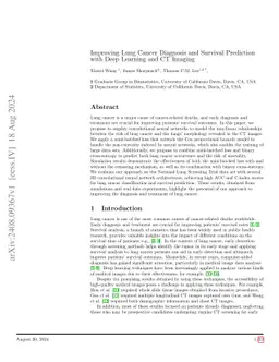 Improving Lung Cancer Diagnosis and Survival Prediction with Deep
  Learning and CT Imaging