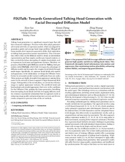FD2Talk: Towards Generalized Talking Head Generation with Facial
  Decoupled Diffusion Model