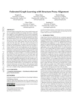 Federated Graph Learning with Structure Proxy Alignment