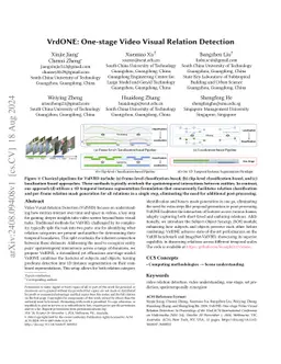 VrdONE: One-stage Video Visual Relation Detection