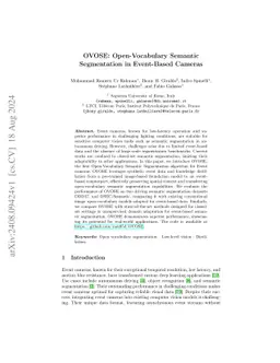OVOSE: Open-Vocabulary Semantic Segmentation in Event-Based Cameras