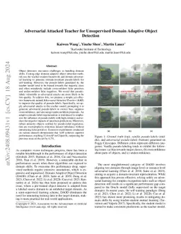 Adversarial Attacked Teacher for Unsupervised Domain Adaptive Object
  Detection