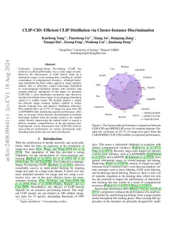 CLIP-CID: Efficient CLIP Distillation via Cluster-Instance
  Discrimination