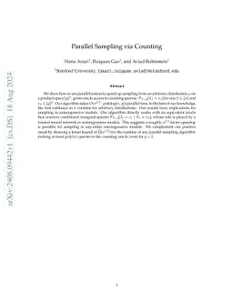 Parallel Sampling via Counting