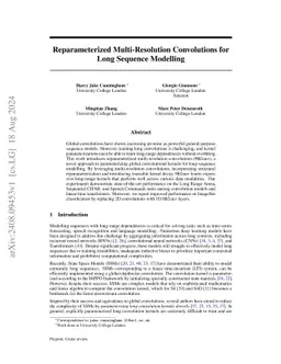 Reparameterized Multi-Resolution Convolutions for Long Sequence
  Modelling