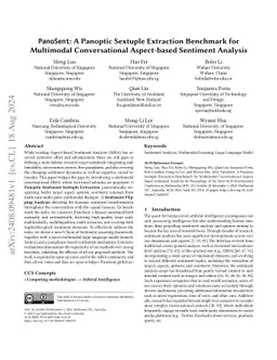 PanoSent: A Panoptic Sextuple Extraction Benchmark for Multimodal
  Conversational Aspect-based Sentiment Analysis