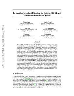 Leveraging Invariant Principle for Heterophilic Graph Structure Distribution Shifts