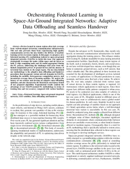 Orchestrating Federated Learning in Space-Air-Ground Integrated
  Networks: Adaptive Data Offloading and Seamless Handover