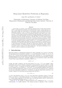 Deep Limit Model-free Prediction in Regression