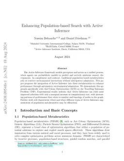 Enhancing Population-based Search with Active Inference