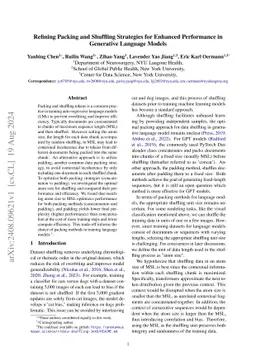 Refining Packing and Shuffling Strategies for Enhanced Performance in
  Generative Language Models