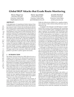 Global BGP Attacks that Evade Route Monitoring