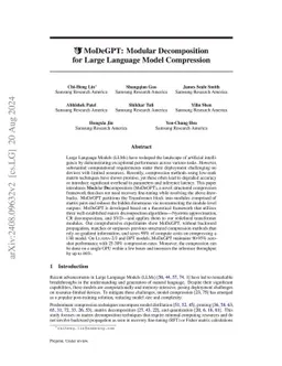 MoDeGPT: Modular Decomposition for Large Language Model Compression