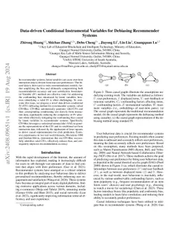 Interaction-Data-guided Conditional Instrumental Variables for Debiasing Recommender Systems