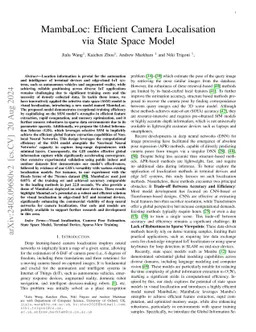 MambaLoc: Efficient Camera Localisation via State Space Model