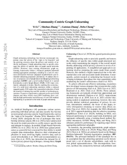 Community-Centric Graph Unlearning