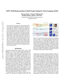 MePT: Multi-Representation Guided Prompt Tuning for Vision-Language
  Model