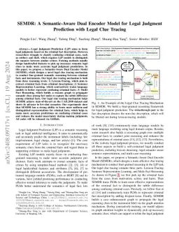 SEMDR: A Semantic-Aware Dual Encoder Model for Legal Judgment Prediction
  with Legal Clue Tracing