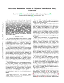 Integrating Naturalistic Insights in Objective Multi-Vehicle Safety Framework