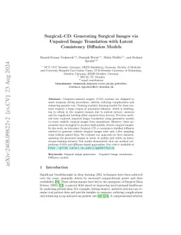 SurgicaL-CD: Generating Surgical Images via Unpaired Image Translation
  with Latent Consistency Diffusion Models