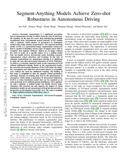 Segment-Anything Models Achieve Zero-shot Robustness in Autonomous
  Driving