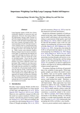 Importance Weighting Can Help Large Language Models Self-Improve