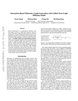 Instruction-Based Molecular Graph Generation with Unified Text-Graph Diffusion Model