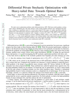 Differential Private Stochastic Optimization with Heavy-tailed Data:
  Towards Optimal Rates