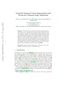 Long-Tail Temporal Action Segmentation with Group-wise Temporal Logit
  Adjustment