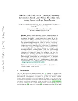 ML-CrAIST: Multi-scale Low-high Frequency Information-based Cross black
  Attention with Image Super-resolving Transformer