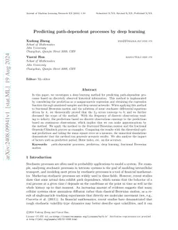 Predicting path-dependent processes by deep learning