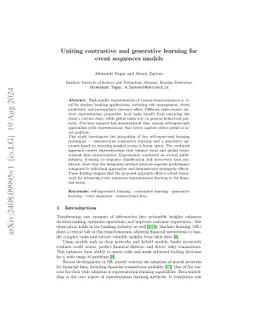 Uniting contrastive and generative learning for event sequences models