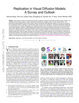 Replication in Visual Diffusion Models: A Survey and Outlook