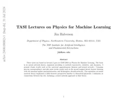 TASI Lectures on Physics for Machine Learning