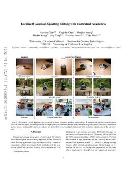 Localized Gaussian Splatting Editing with Contextual Awareness