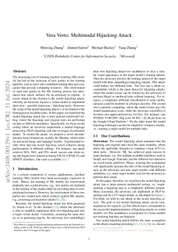 Vera Verto: Multimodal Hijacking Attack