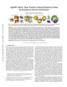 StyleRF-VolVis: Style Transfer of Neural Radiance Fields for Expressive
  Volume Visualization